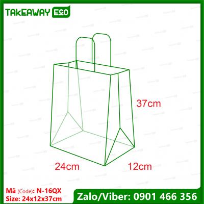 Túi giấy kraft đựng rau xanh